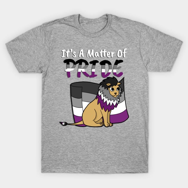 Asexual Pride Lion- With Text T-Shirt by marzipanpond